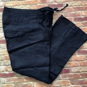 Navy linen Banana Republic pants